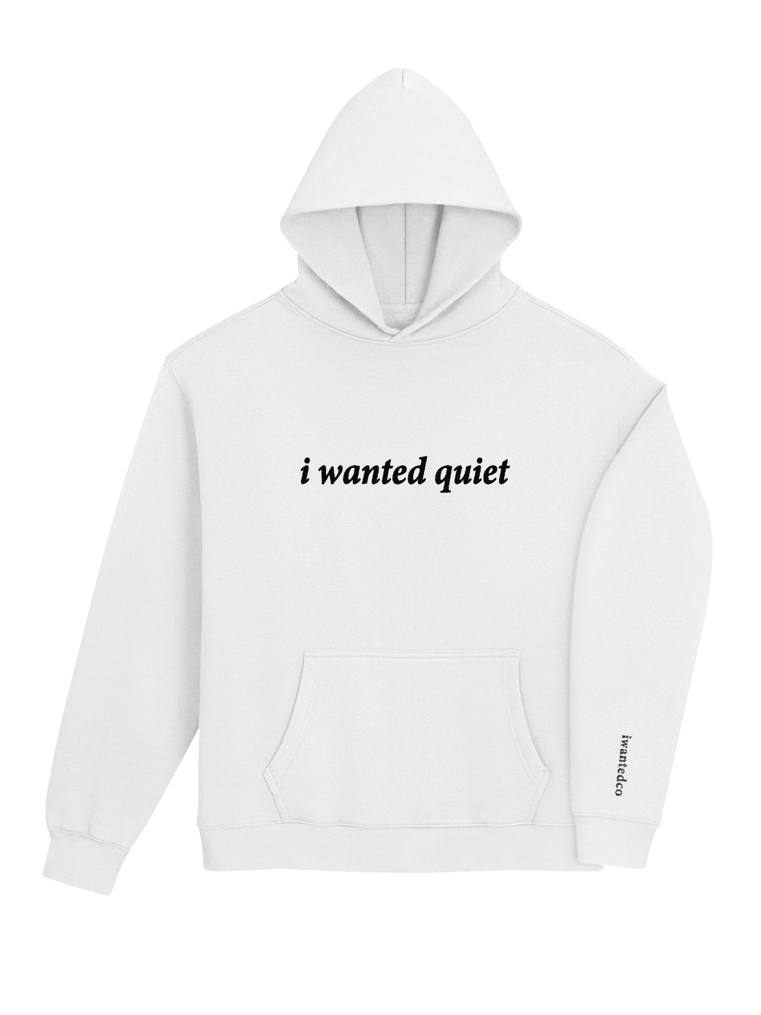 i wanted quiet – Embroidered Heavyweight Hoodie product image (4)