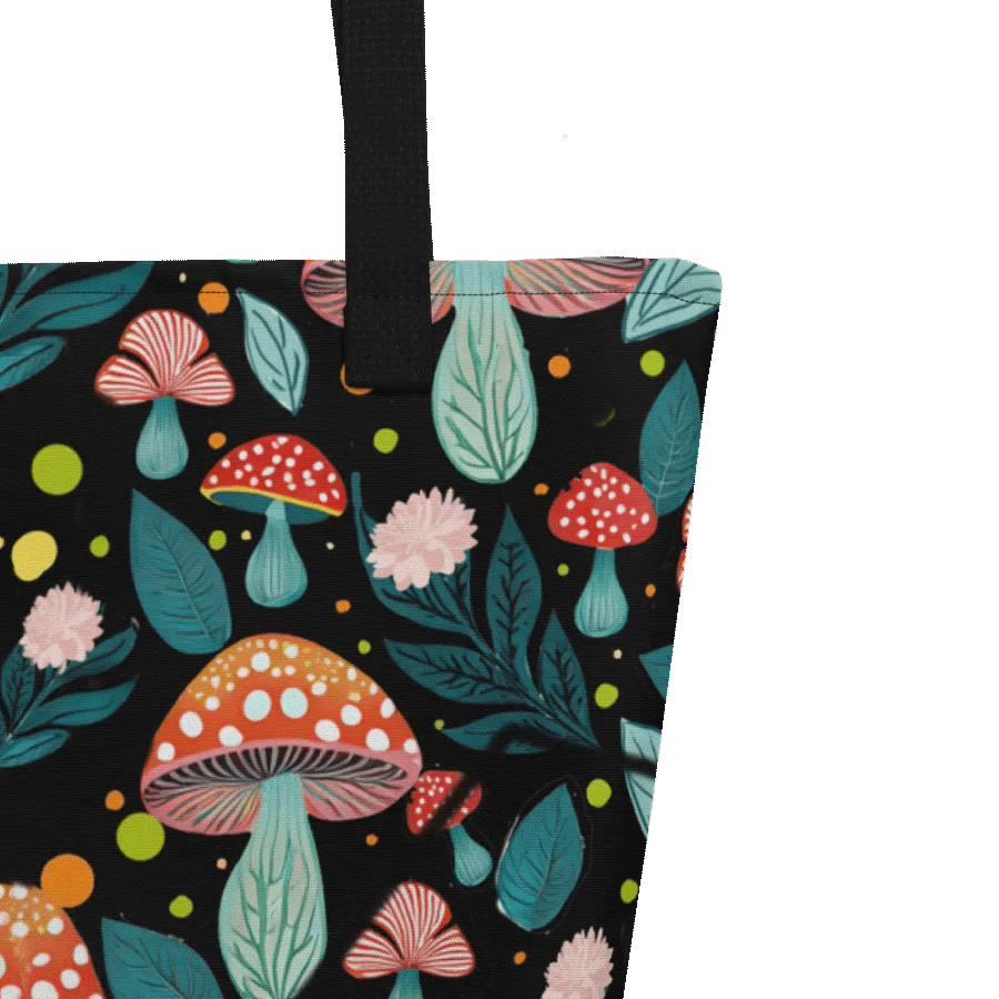 Mushroom Art Print Tote | Retro Style Tote Accessory | Fungi Cuteness product image (3)