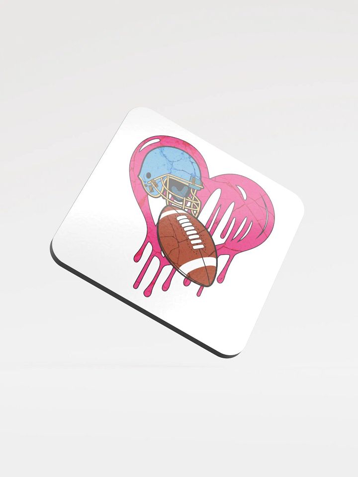 Heart Football Gridiron Love Coaster product image (1)