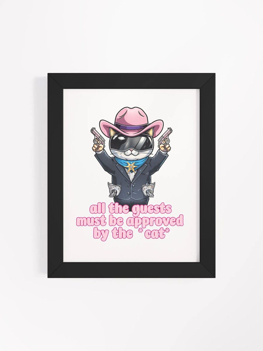 approved by the cat framed poster product image (4)