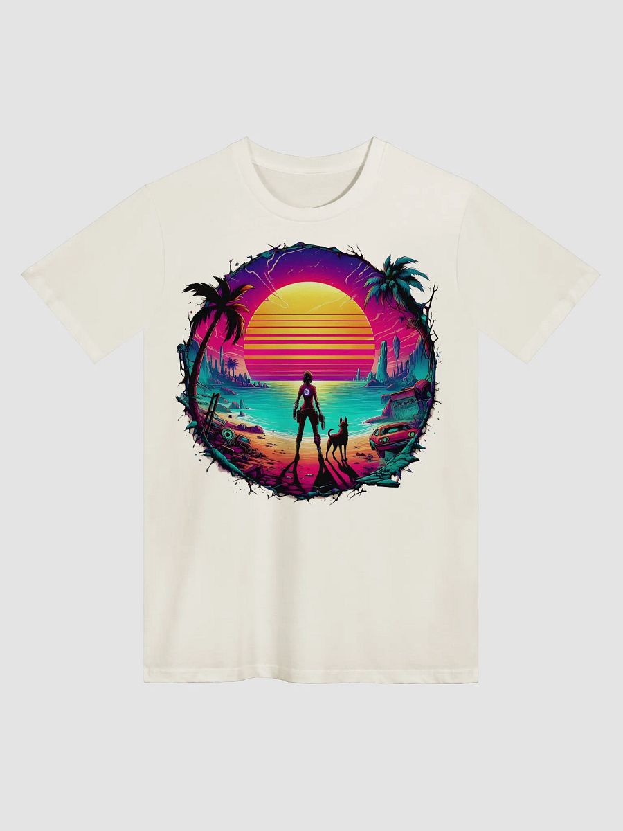 Retro Apocalypse T-Shirt – Neon Sunset Warrior Style product image (2)