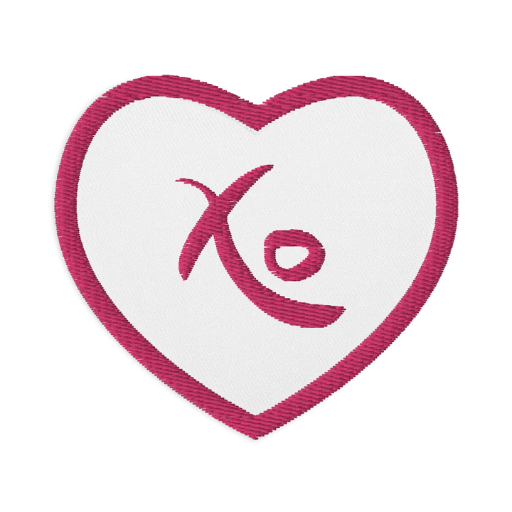XO Embroidered Pink Heart Patch product image (1)