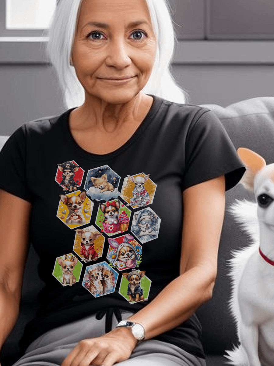 Funny Cute Chihuahuas in Cubes for Anyone Who Loves Their Pet T-Shirt product image (1)