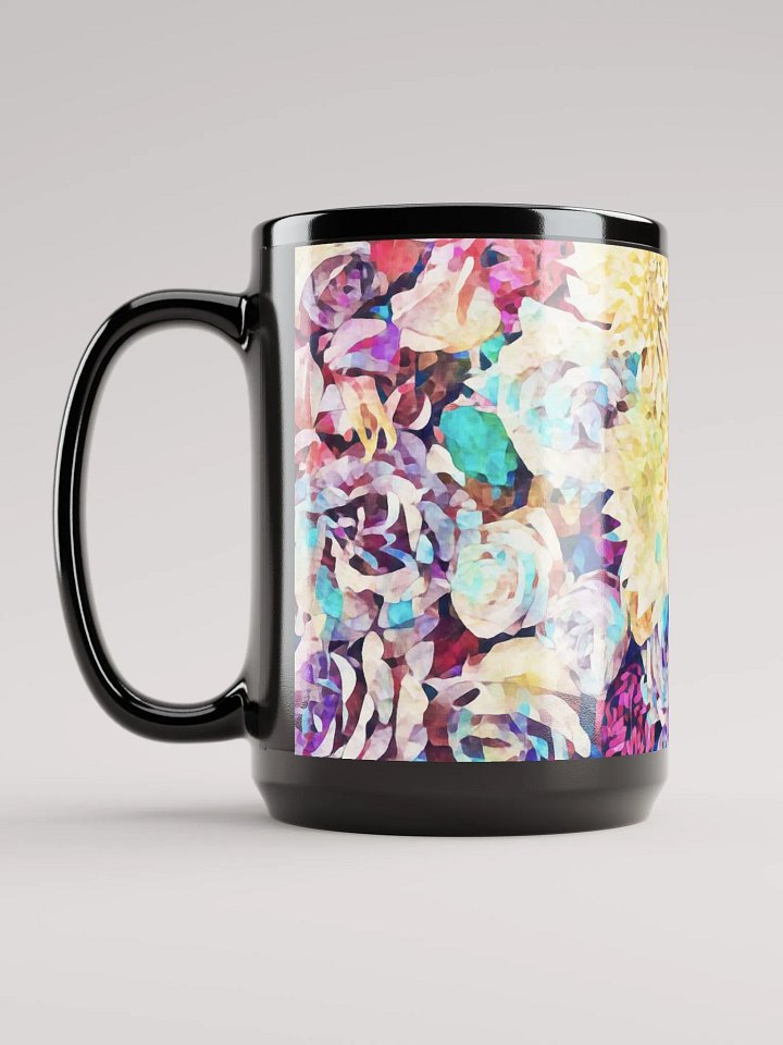 Abstract Graphic | Black Coffee Mug | Mixed Blooms Floral product image (1)