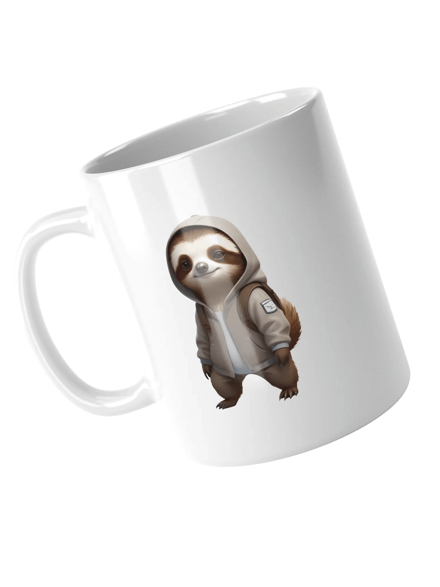 Cool Cartoon Sloth White Mug product image (4)
