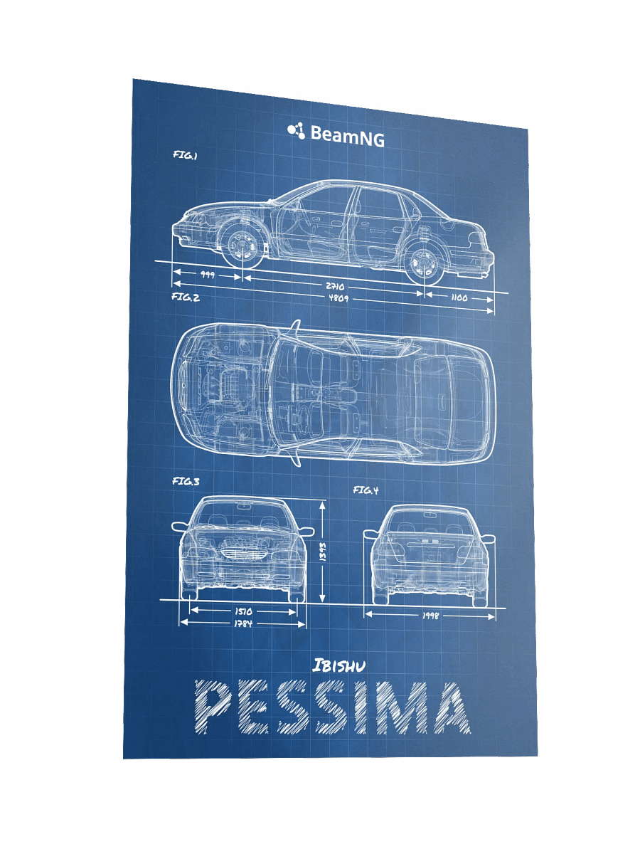 Ibishu Pessima (1996 - 2000) Blueprint Poster product image (4)