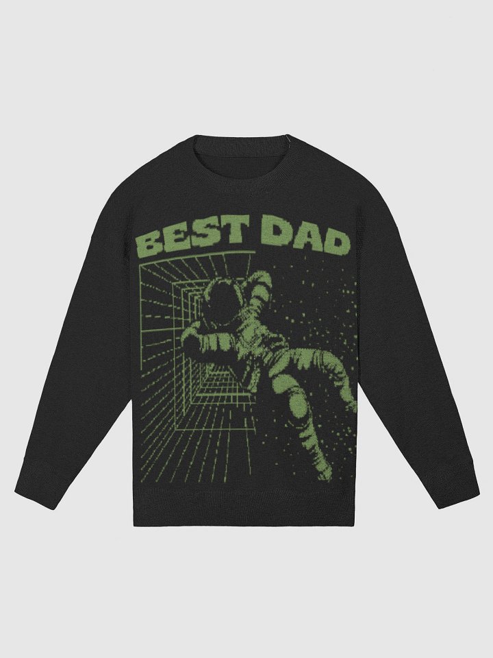 The Galaxy Dad Knit Cardigan – “Best Dad” Astronaut Edition product image (1)