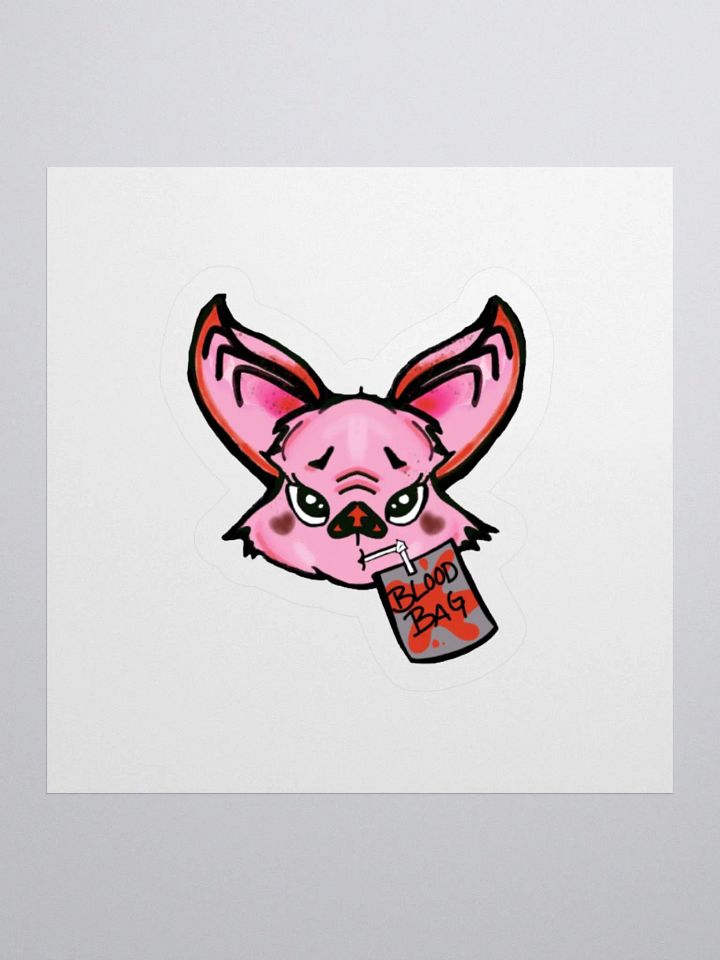 Blood Bag Bat Kiss Cut Stickers product image (1)