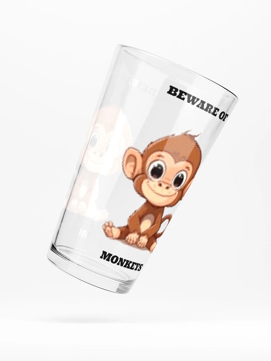 Beware of Monkey's Pint Glass product image (5)