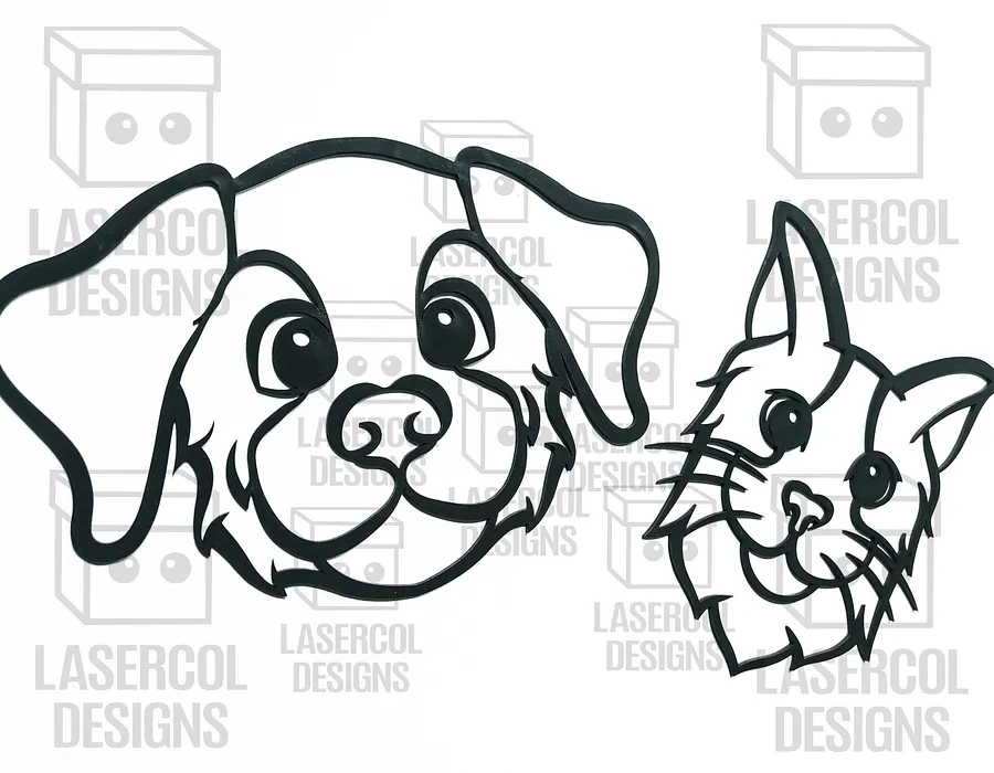 Cute Animals Wall Art Bundle - Laser Cut Files product image (7)