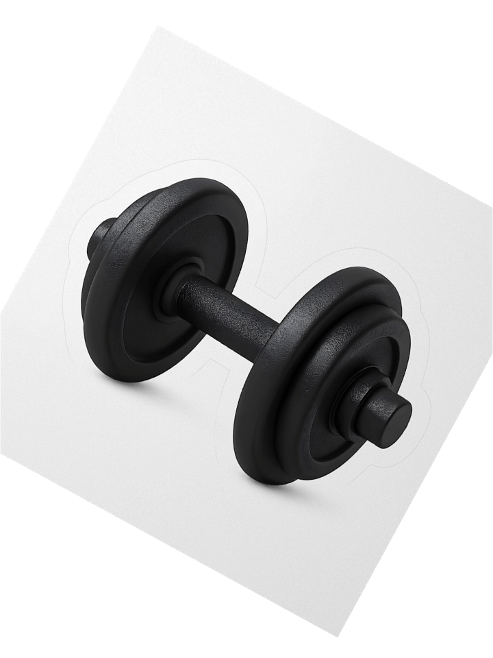 Black Matte Dumbbell Sticker product image (4)