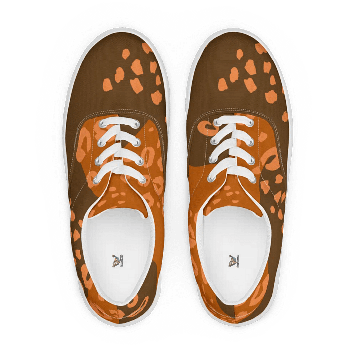 Organic Orange Leopard Print Canvas Shoes product image (1)