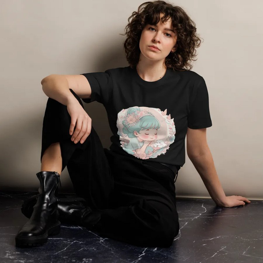 This stylish and artistic black T-shirt product image (10)