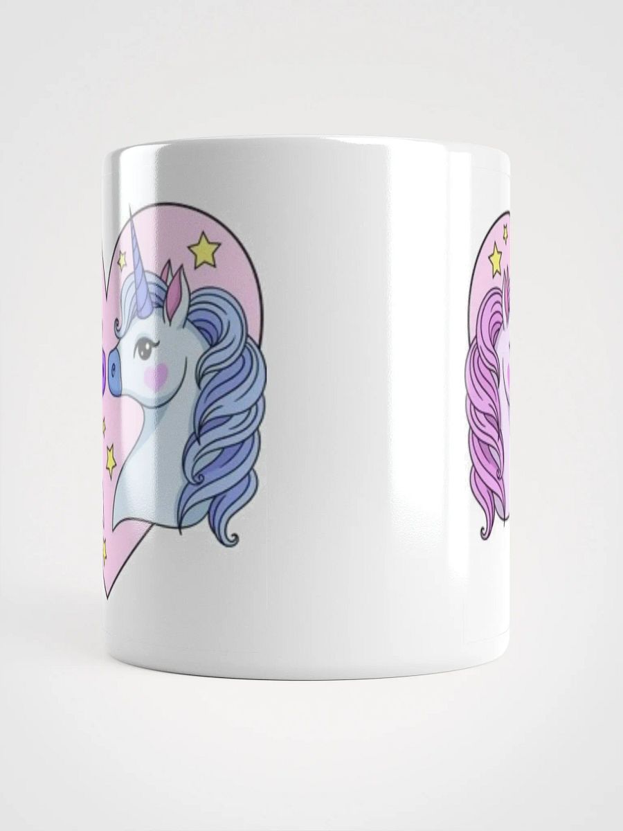 White Glossy Mug Lovely Unicorns product image (5)