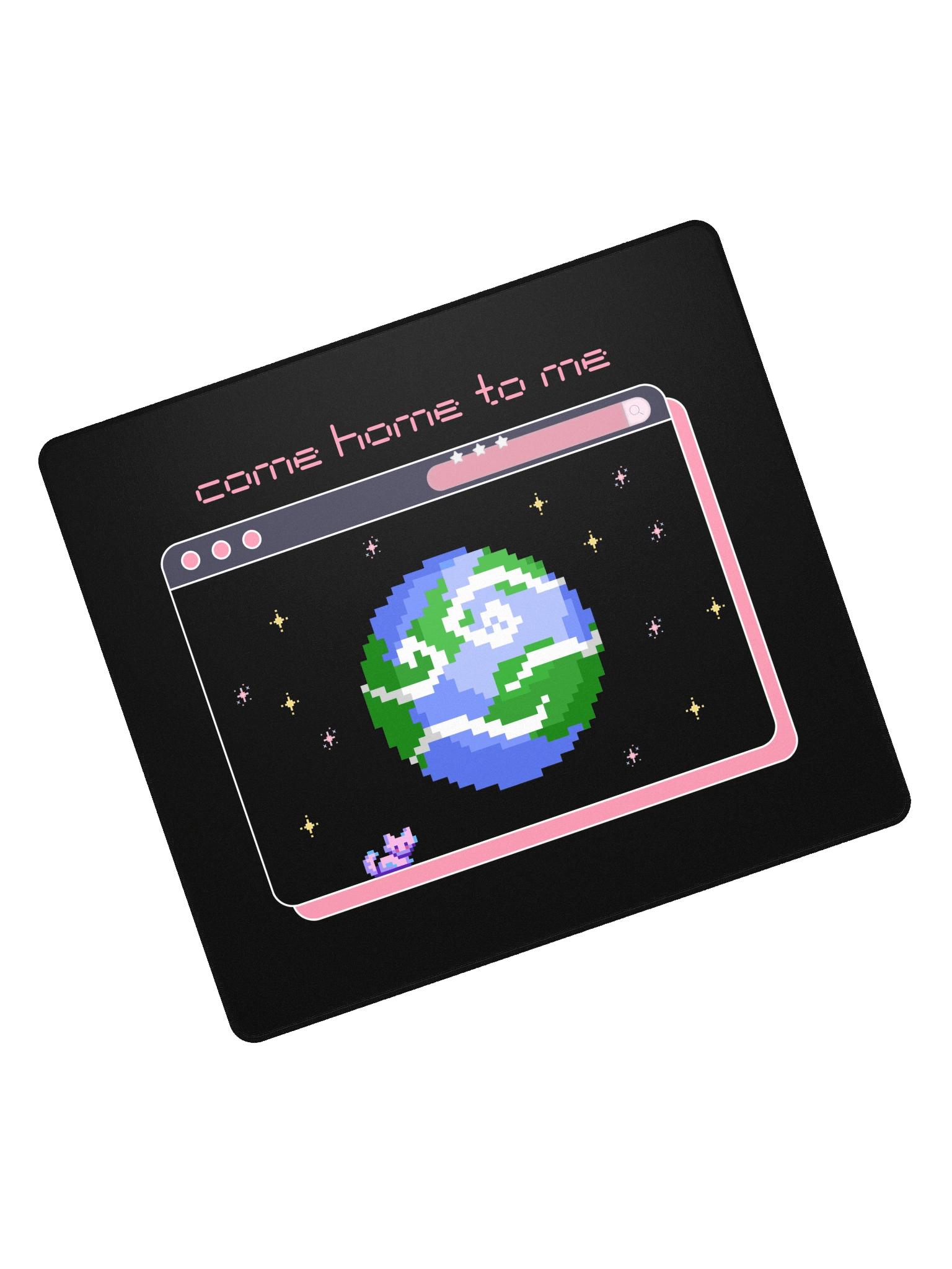 "Come Home to Me" Pink Pixel Art Mouse Pad product image (5)