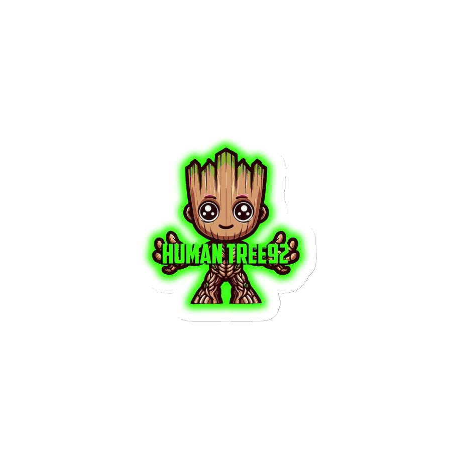 Die-Cut Magnet Green Glow White product image (1)
