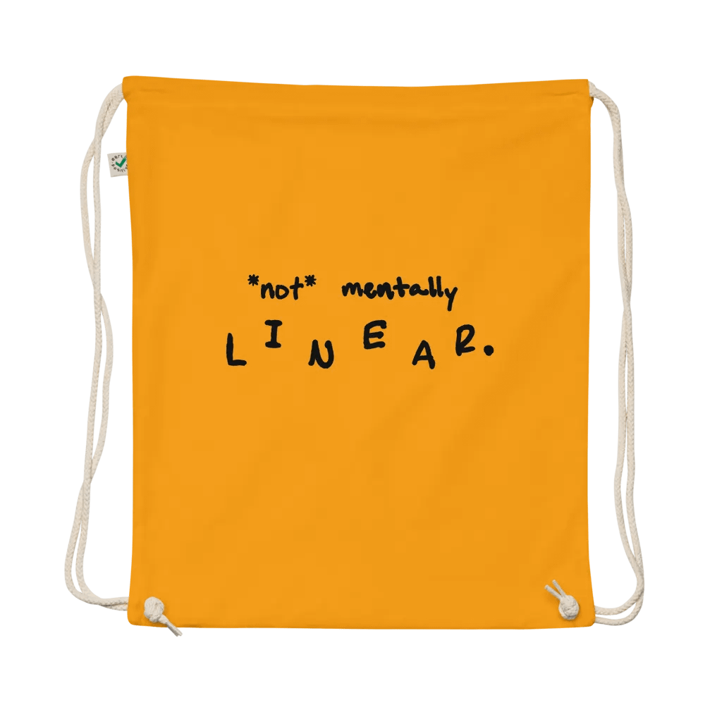 *not* mentally linear cotton drawstring bag product image (1)