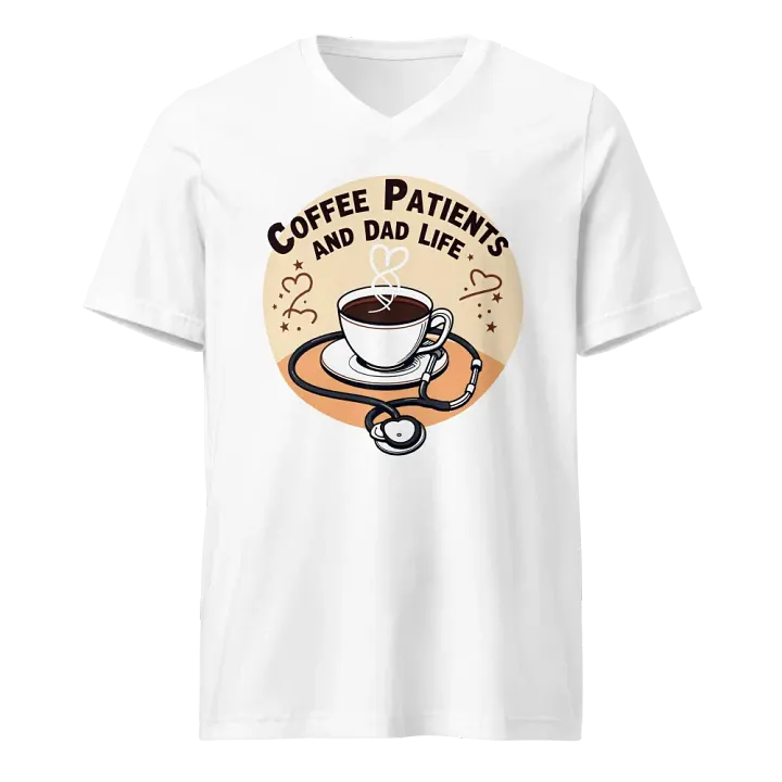 stethoscope , Coffee, Patient and dad life, Care T-shirt product image (1)