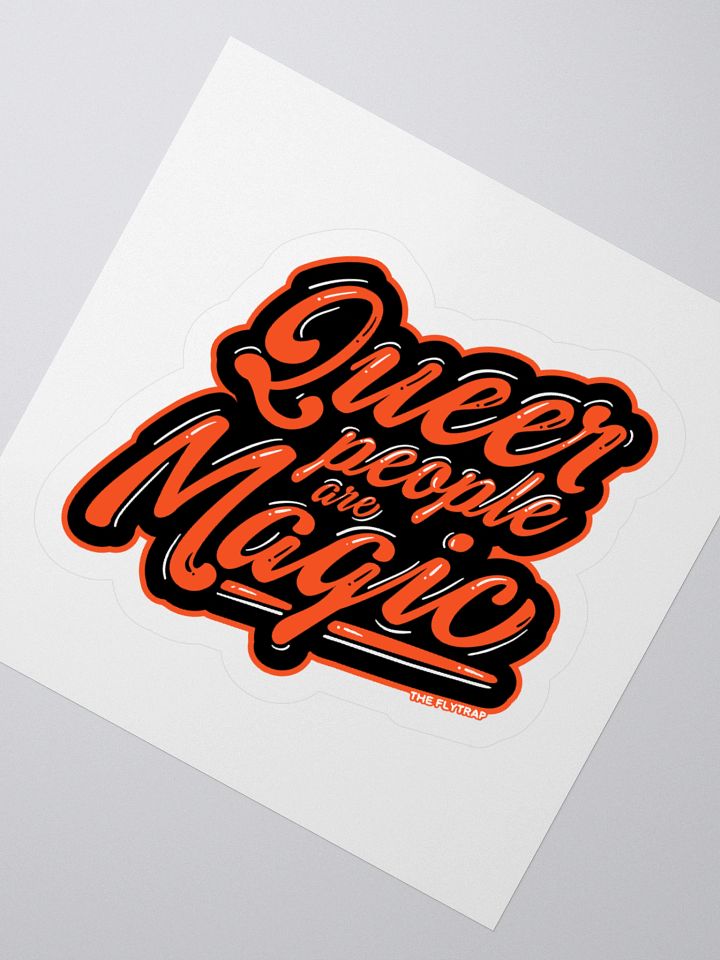 Queer People Are Magic orange sticker product image (6)