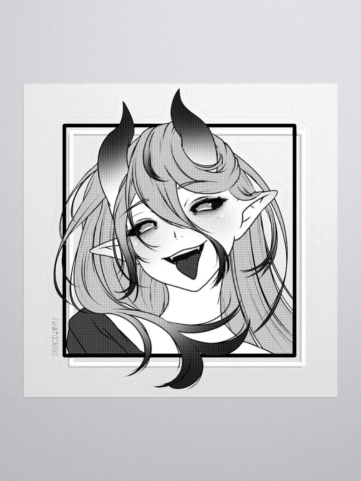 Pickle Kiss-Cut Sticker (Greyscale) product image (1)