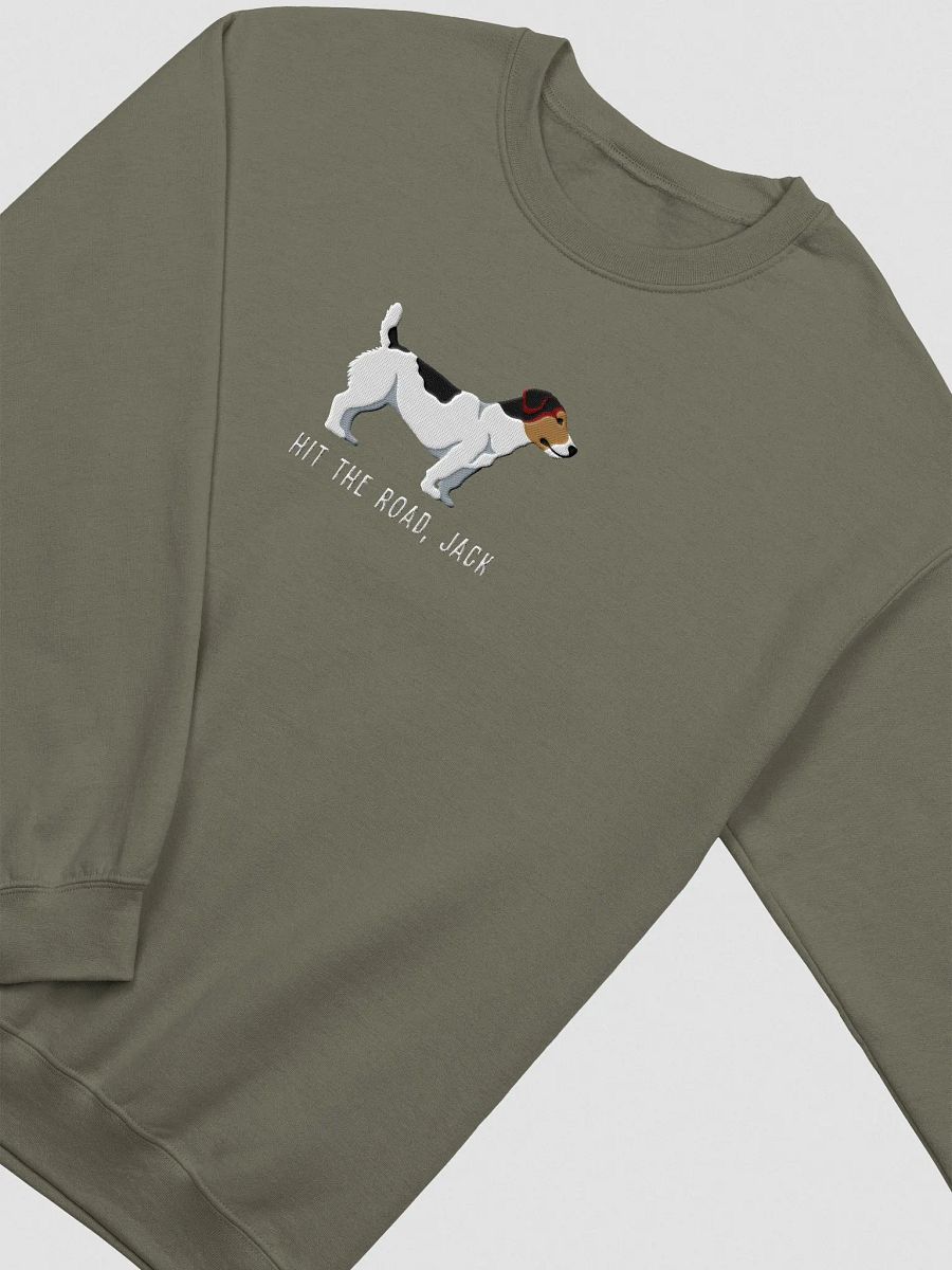 Hit the Road, Jack Sweatshirt (Embroidered) of a Jack Russell Terrier(Tricolor) product image (6)