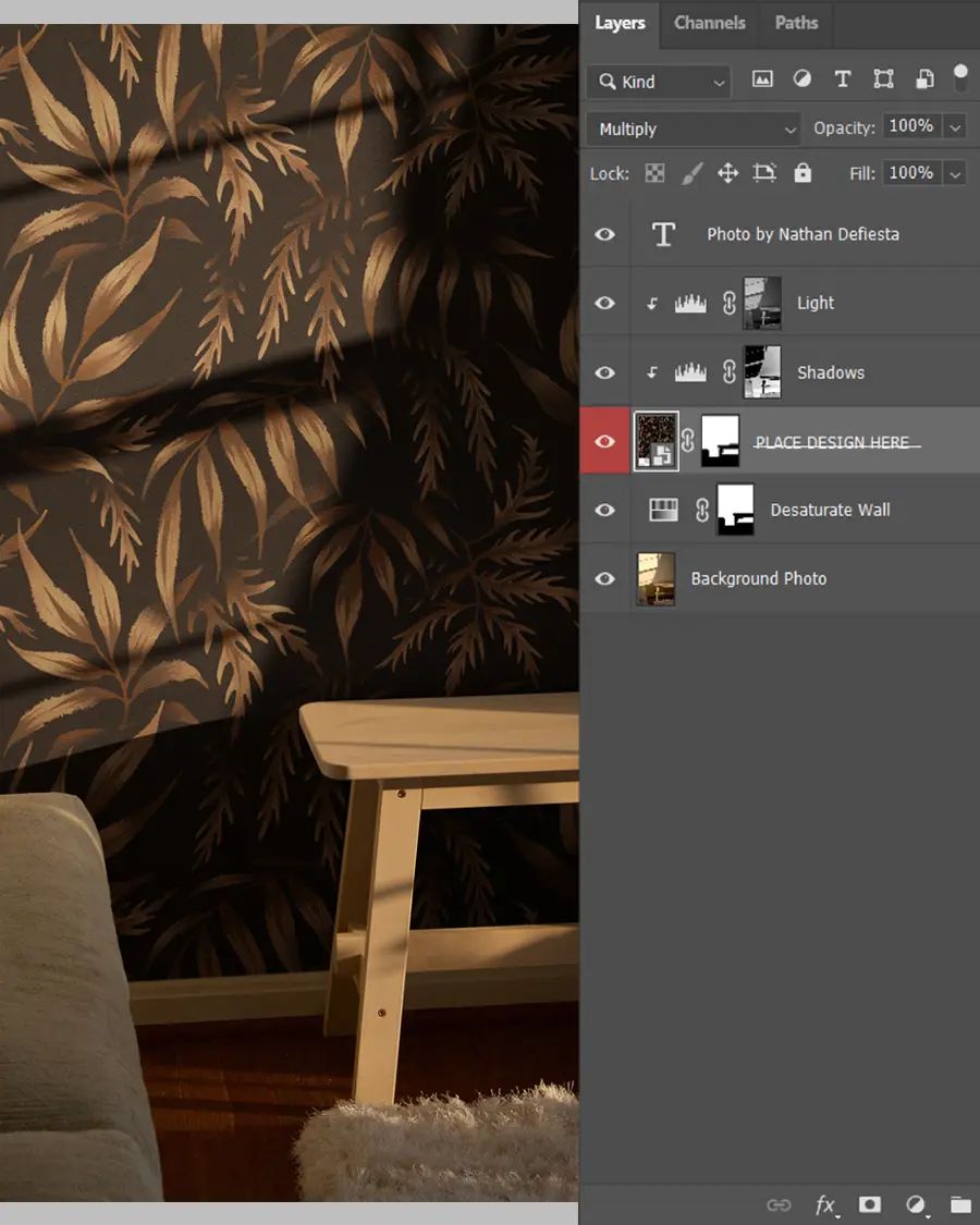 Wallpaper Mockup with Side Table product image (4)