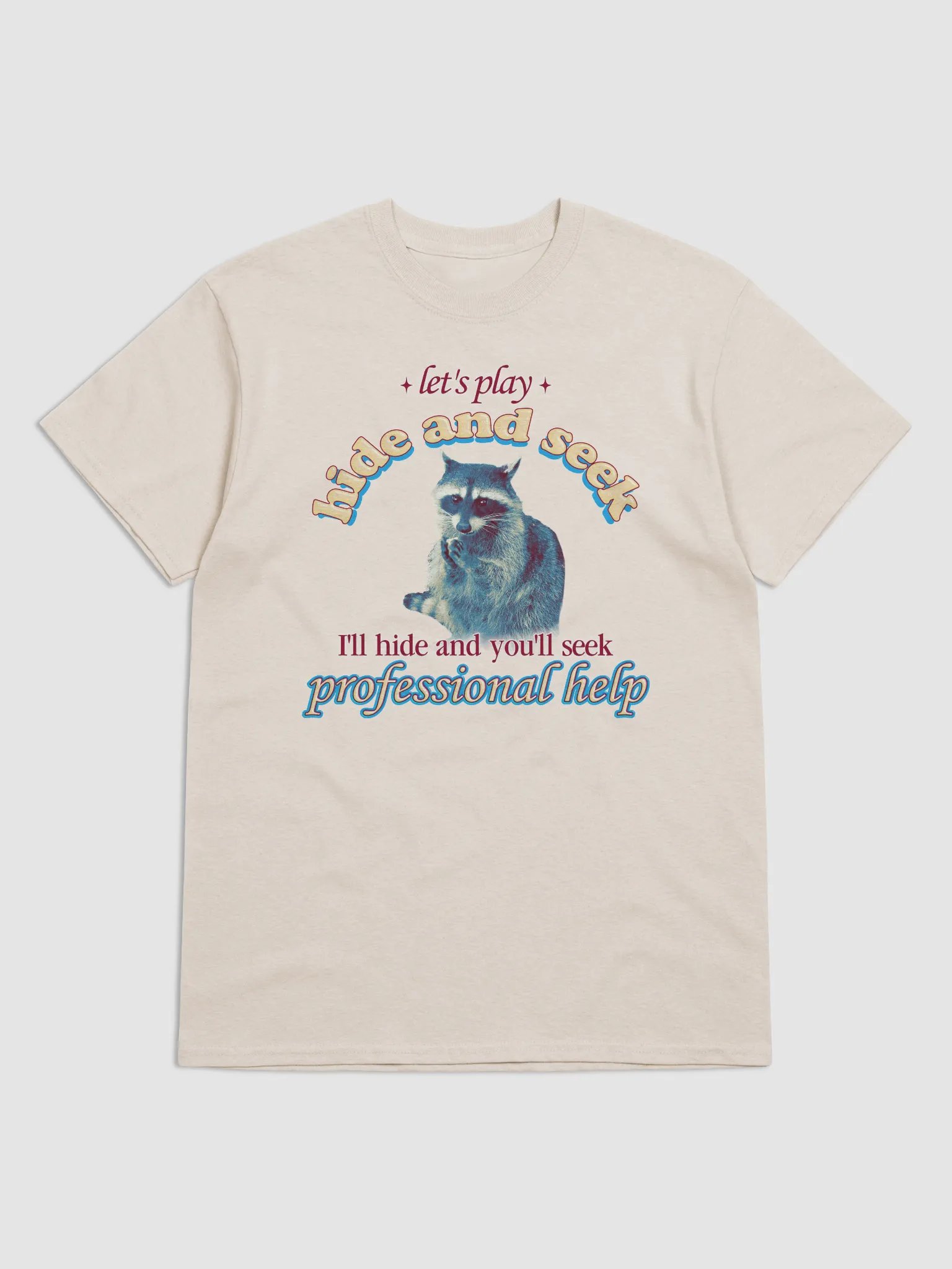 Let's Play Hide and Seek Raccoon T-shirt product image (9)