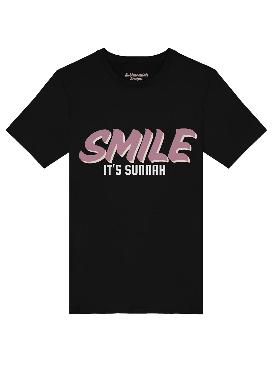 Dark "Smile It's Sunnah" T-Shirt in Dusty Rose product image (11)