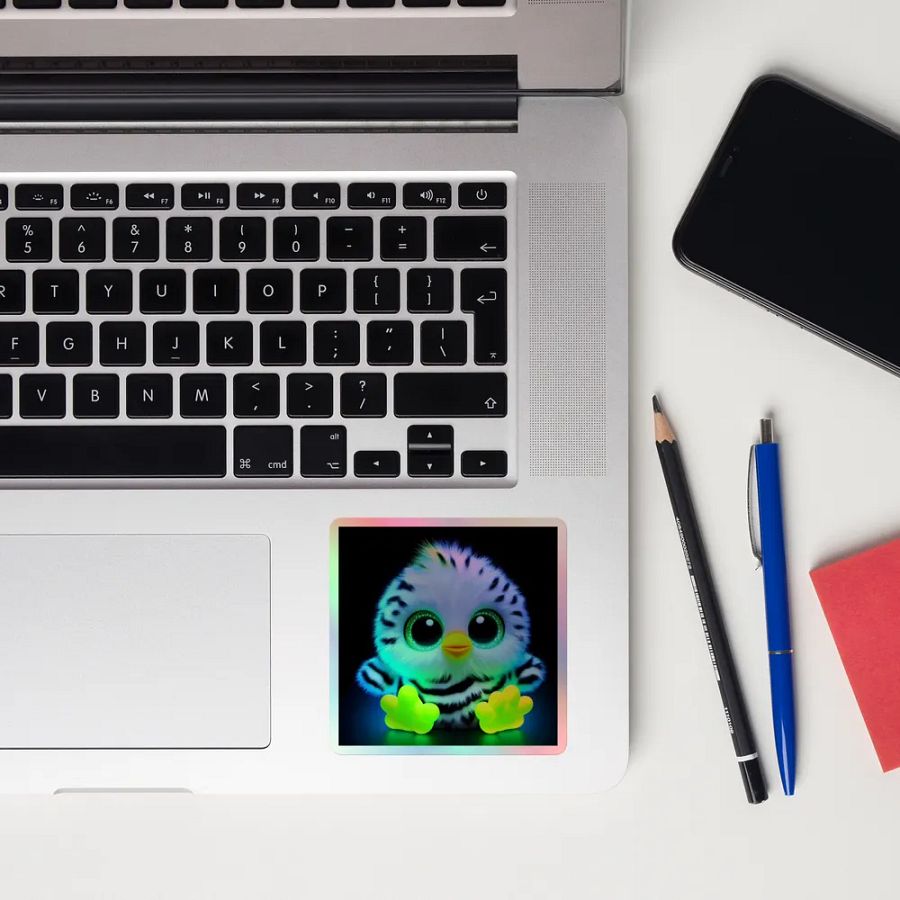Whimsical Chick Holographic Sticker Sheet product image (12)
