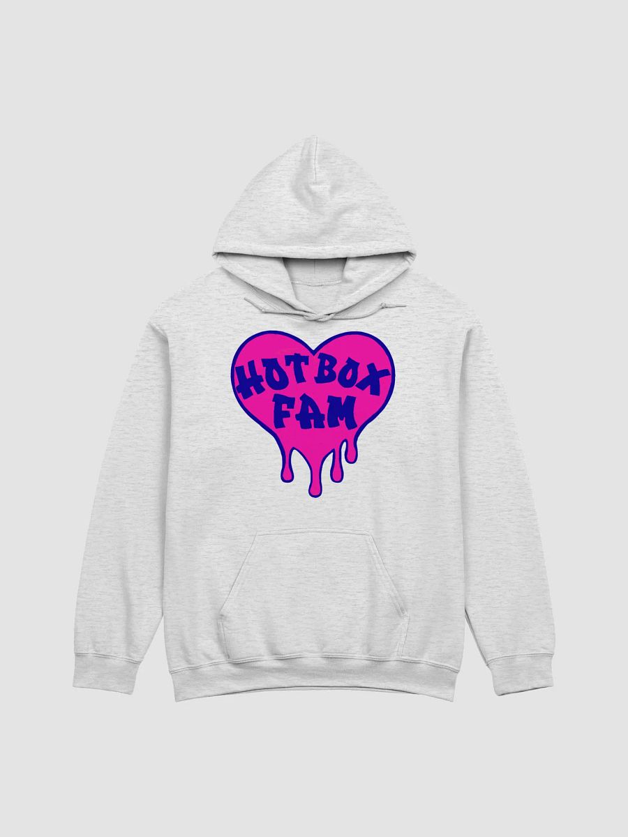 UNISEX HOT BOX FAM SOLID PINK & BLUE LOGO HOODIE product image (3)