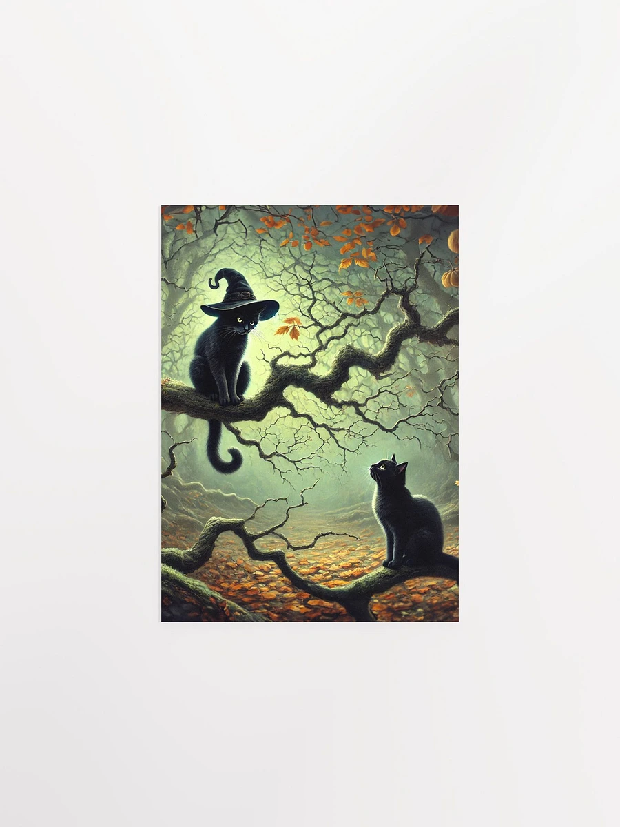 Meeting the Master- Black Cats Fantasy Premium Matte Poster product image (1)