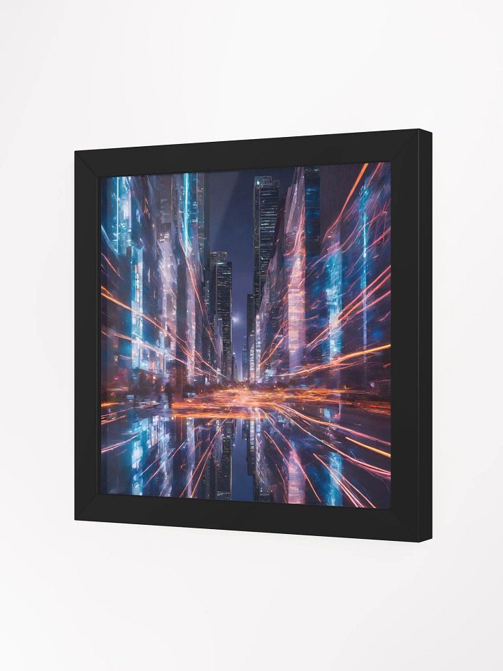 Cityscape and Neon Lights Series #3; Eco-Friendly Matte Poster Art product image (18)