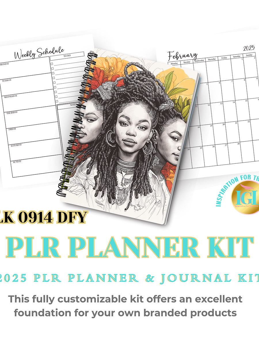2025 PLR Planner & Journal Kit - PLK-0914 DFY product image (3)