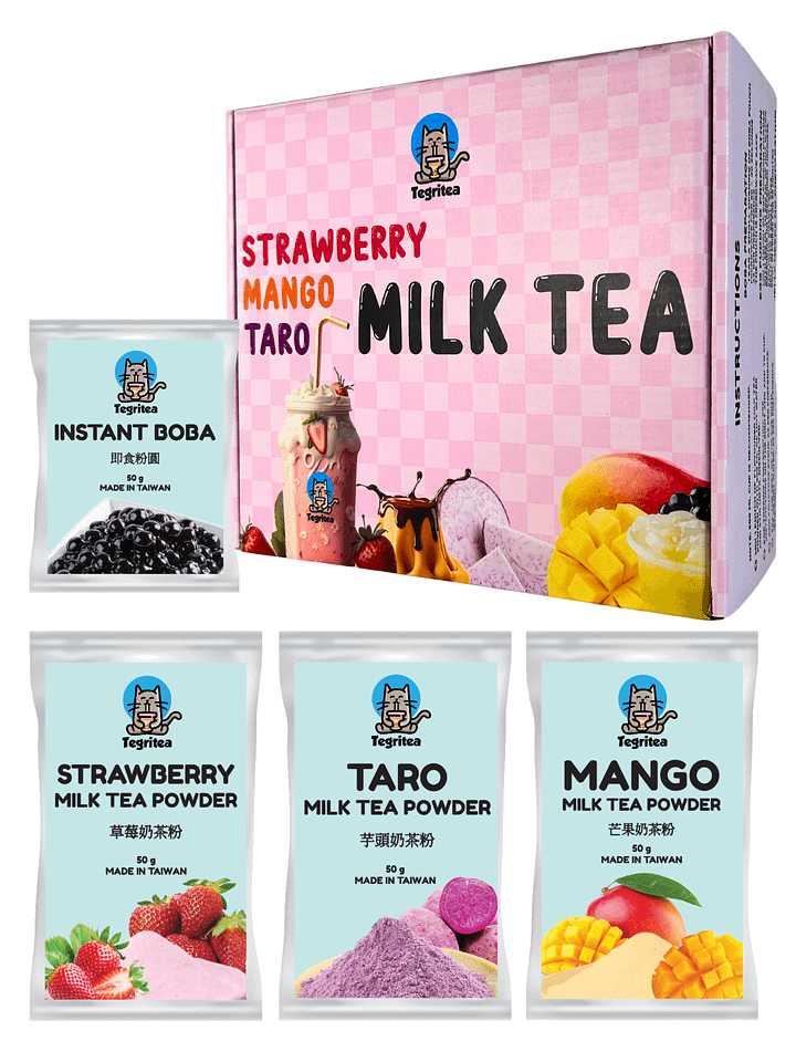 Strawberry/Mango/Taro Milk Tea Kit (9 Servings) product image (1)