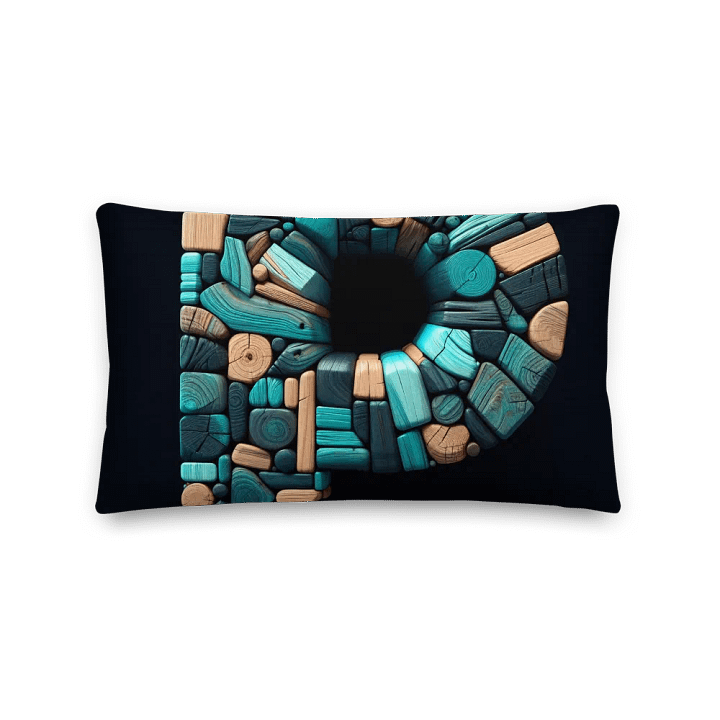 Mosaic Letter P Premium Pillow | AI Design initial P product image (2)
