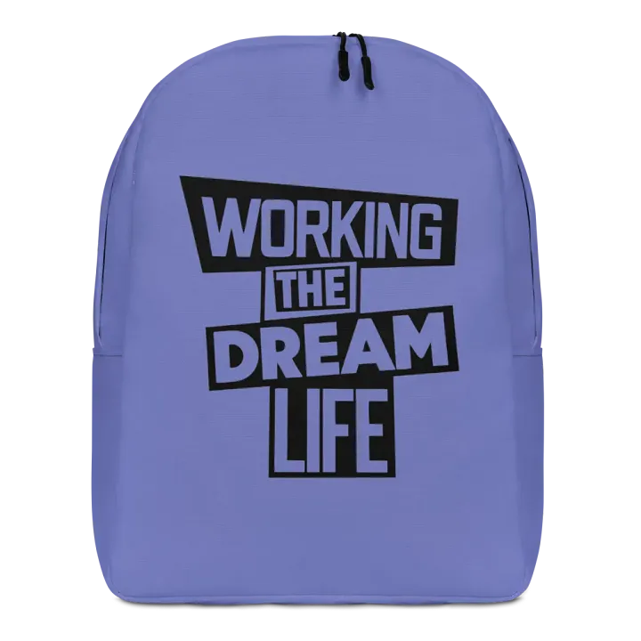 Work the Dream Life – Purple Minimalist All-Over Print Backpack for Work, Travel & Everyday Use product image (1)