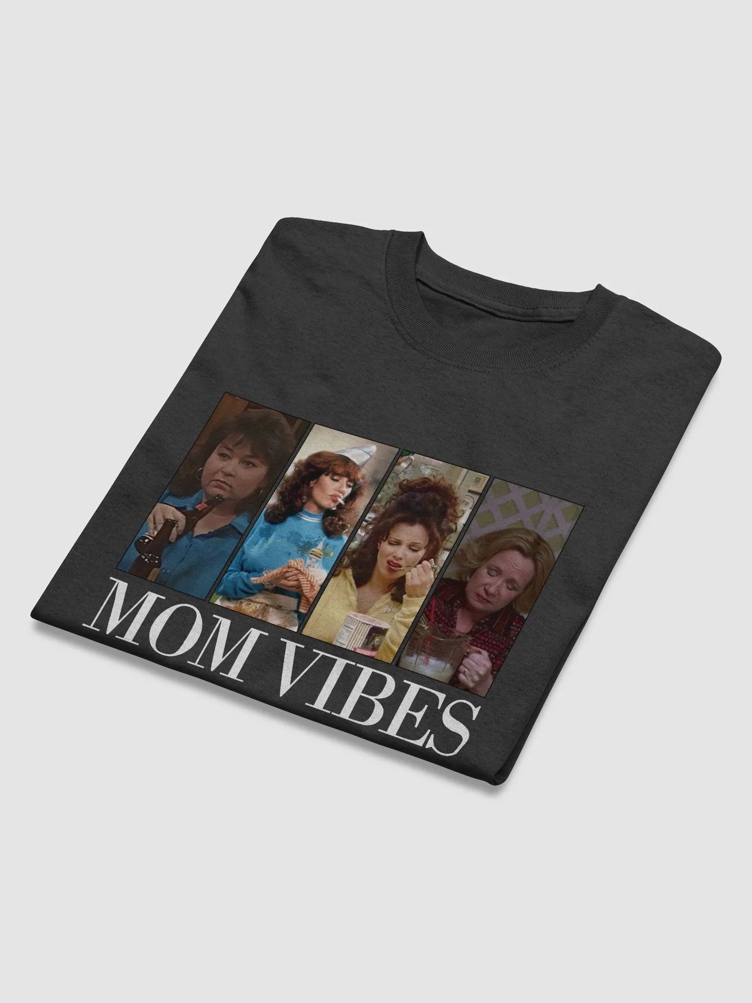 'MOM VIBES' -T-Shirt Black/HeatherGray product image (3)