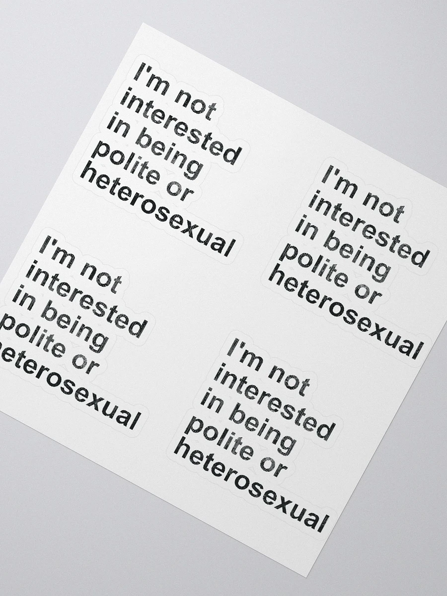I'm not interested in being polite or heterosexual (mini non-holo) product image (4)
