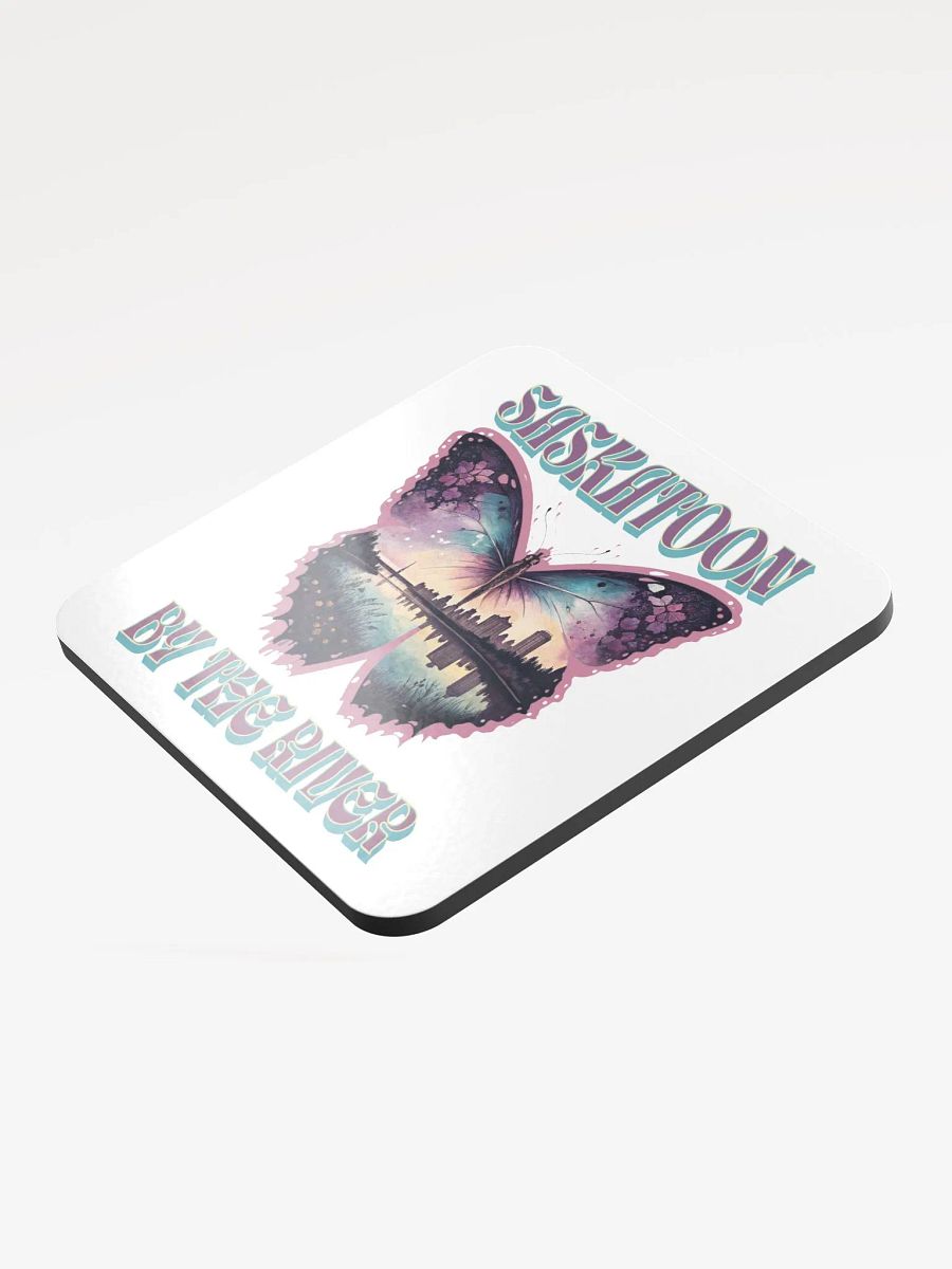 Saskatoon By The River Butterfly Glossed Coaster product image (4)