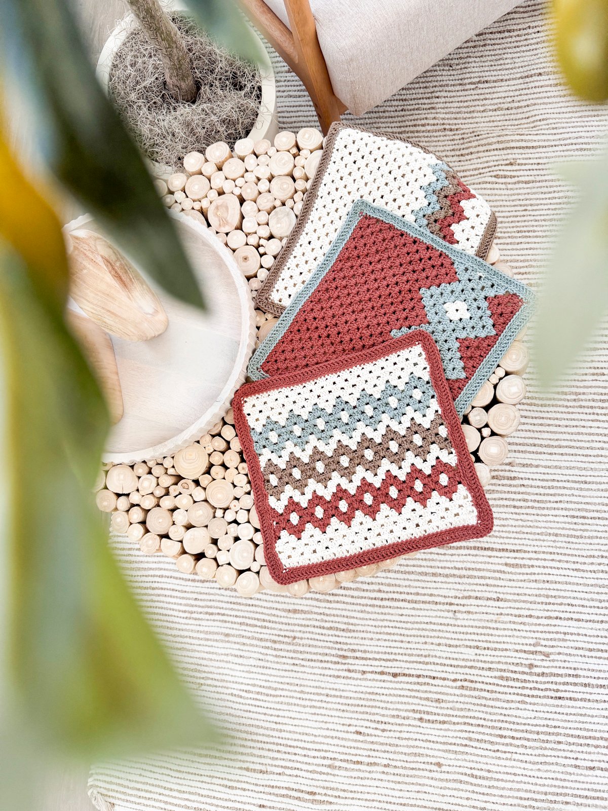 Gemstone Hues Crochet Blanket & Washcloth Pattern product image (5)
