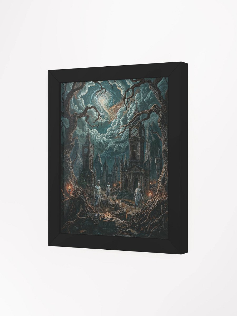 Ritual Beneath the Shattered Clock Framed Print product image (32)