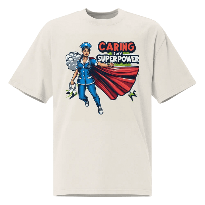 Superhero Nurse Oversized Faded T-Shirt product image (3)