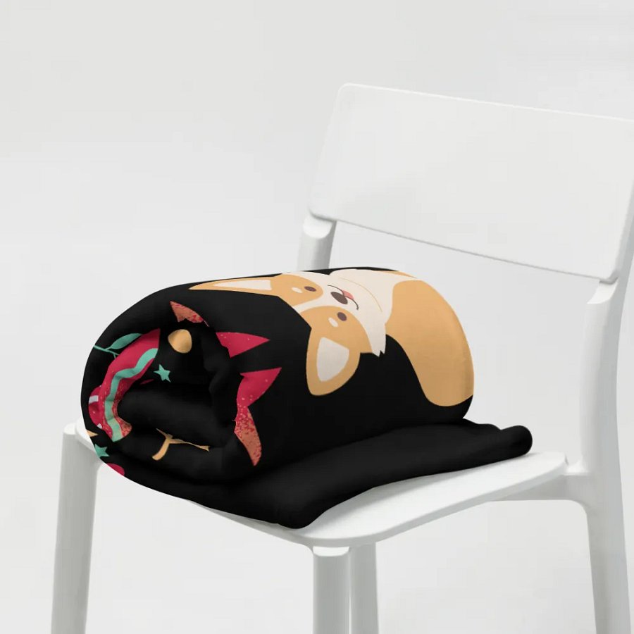 Merry Christmas Corgi Throw Blanket product image (7)