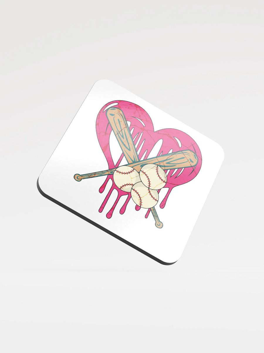 Heart Baseball Swingers Glossed Coaster product image (2)