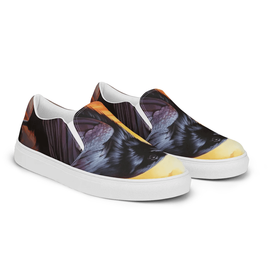 Men's Slip-On Canvas Shoes with Powerful Crow in Sunset Design 🌅 product image (6)