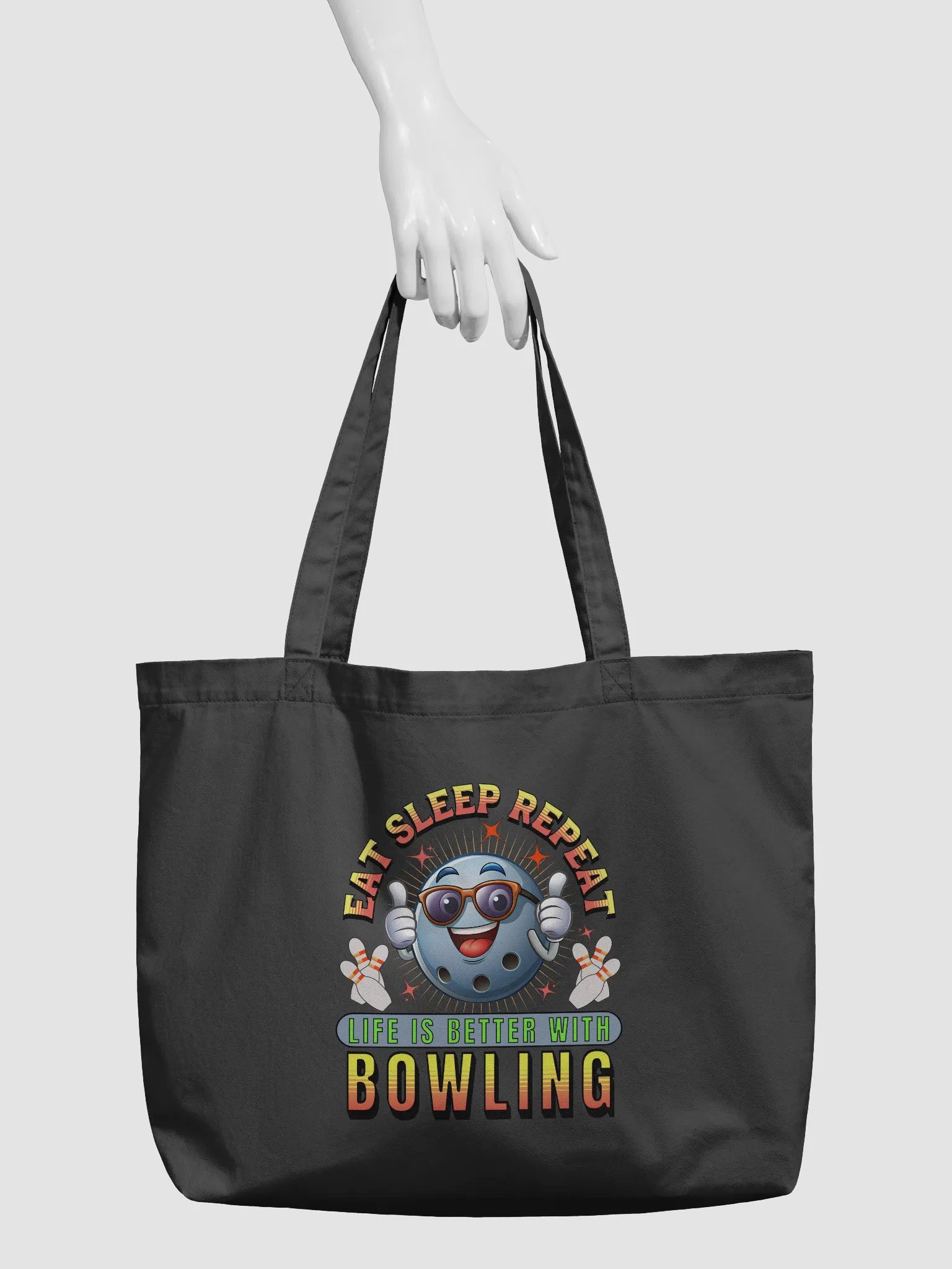 Eat Sleep Repeat Thumbs Up Bowling Ball Tote Bag product image (6)