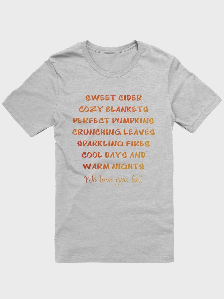 🍂 Fall Lover's Cozy T-Shirt | Sweet Cider, Cozy Blankets, and Crunching Leaves Shirt | Autumn Quote Shirt product image (7)