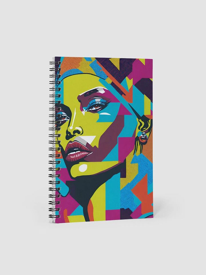 Vibrant Abstract Face Spiral Notebook product image (1)