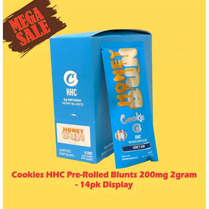 Cookies HHC Pre-Rolled Blunts 200mg 2gm - 14pk Display product image (1)