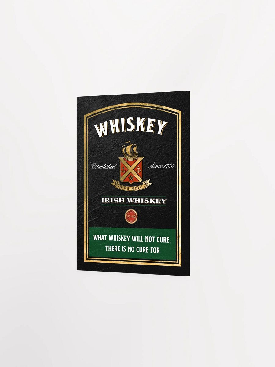 What whiskey will not cure, there is no cure for / Jameson — Whiskey gold blackboard with quote product image (7)